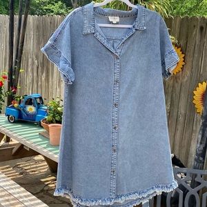 UMGEE Denim Summer Dress! NWOT, Sz XL🐟